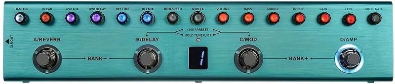 IOppWin Tank G Portable Guitar Multi-Effects Pedal with 36 Editable Presets, XLR Balanced Output, Rechargeable Battery & App Customization – Compact Tuner & IR Cab Simulator - Image 1